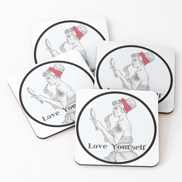Item preview, Love Yourself Vintage Pinup Rockabilly Girl designed and sold by TartanSparrow.