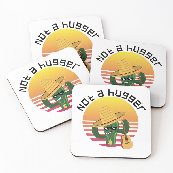 Item preview, Not a hugger funny vintage cactus sarcastic retro saguaro cactus sunset designed and sold by NikitaAg.