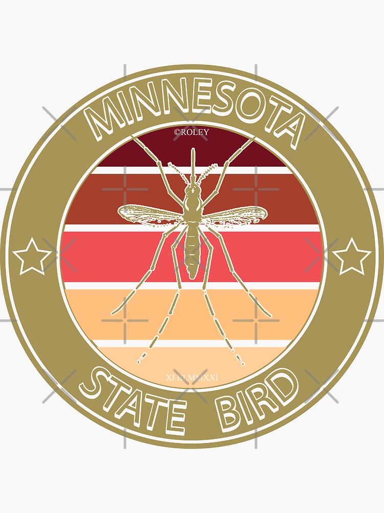 minnesota-state-bird-mosquito-sticker-by-roleyshop-redbubble