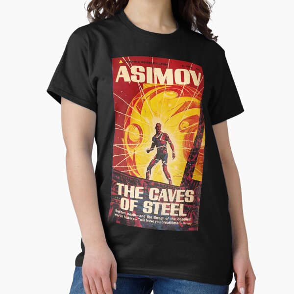 Vista previa del artículo con la obra «Las Cuevas de Acero - Isaac Asimov», diseñado y vendido por TheWhiteBear.