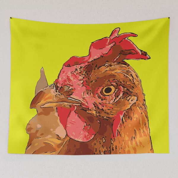 Item preview, Quirky Farmyard Chicken Portrait Isolated designed and sold by taiche.