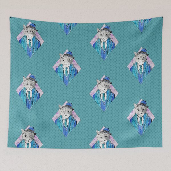 Item preview, Animals in Suits Cat in a Hat designed and sold by TartanSparrow.