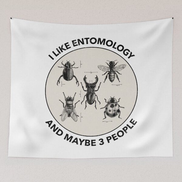Aperçu de l'œuvre J'aime l'entomologie et peut-être 3 personnes, cadeau d'entomologiste créée et vendue par OldCamp.