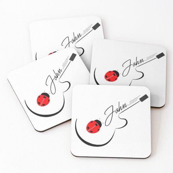 Item preview, John Lennon - The Beatles Vibe - Black and White Guitar Silhouette designed and sold by EpicArtVibe.