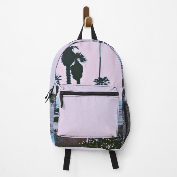 Item preview, purple beach and palm trees in Tel Aviv Israel romantic picture designed and sold by elenah0707.