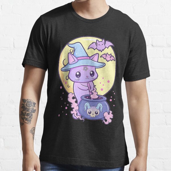 Kawaii Pastel Goth Cute Creepy Black Cat Premium T Shirt For Sale By Dylaneastereggs Redbubble Creepy Black Cat T Shirts Pastel Goth T Shirts Anime T Shirts