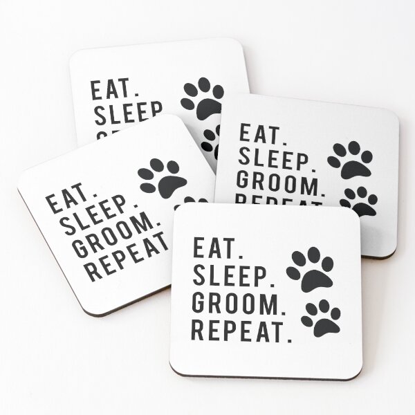 Artikelvorschau, Eat Sleep Groom Repeat. Lustiges Hundedesign. entworfen und verkauft von Isabelle-Anne.