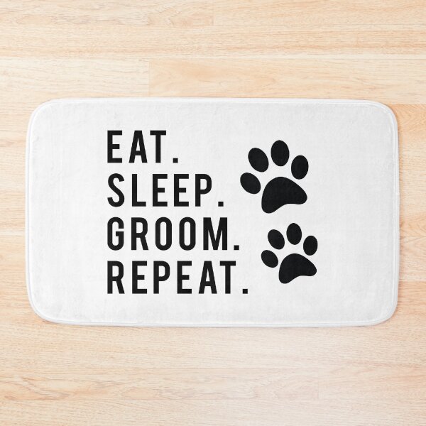 Artikelvorschau, Eat Sleep Groom Repeat. Lustiges Hundedesign. entworfen und verkauft von Isabelle-Anne.