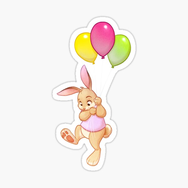 Balloon Bunny Sticker