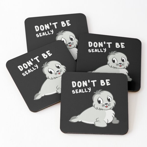Item preview, Don't Be Seally Cute Pun Baby Seal Animal Humor designed and sold by sillyquestions.