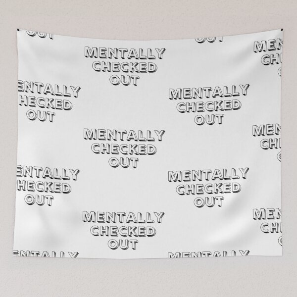 Item preview, Mentally Checked Out Block Black Design designed and sold by SweetAndSpice.