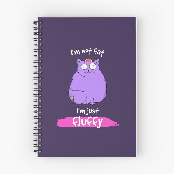 Item preview, Purple Cat Chubby Cat I'm Not Fat I'm Just Fluffy designed and sold by Cat N' Doodles.