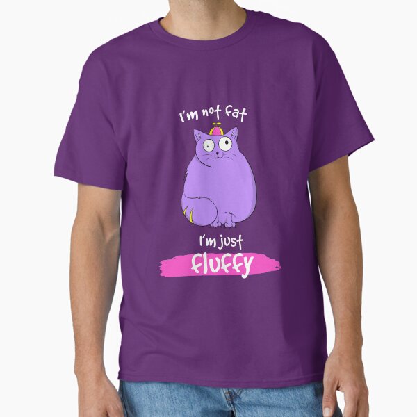 Item preview, Purple Cat Chubby Cat I'm Not Fat I'm Just Fluffy designed and sold by Cat N' Doodles.