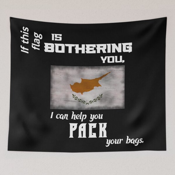 Item preview, Cypriot flag - pack your bags designed and sold by 2Girls1Shirt.
