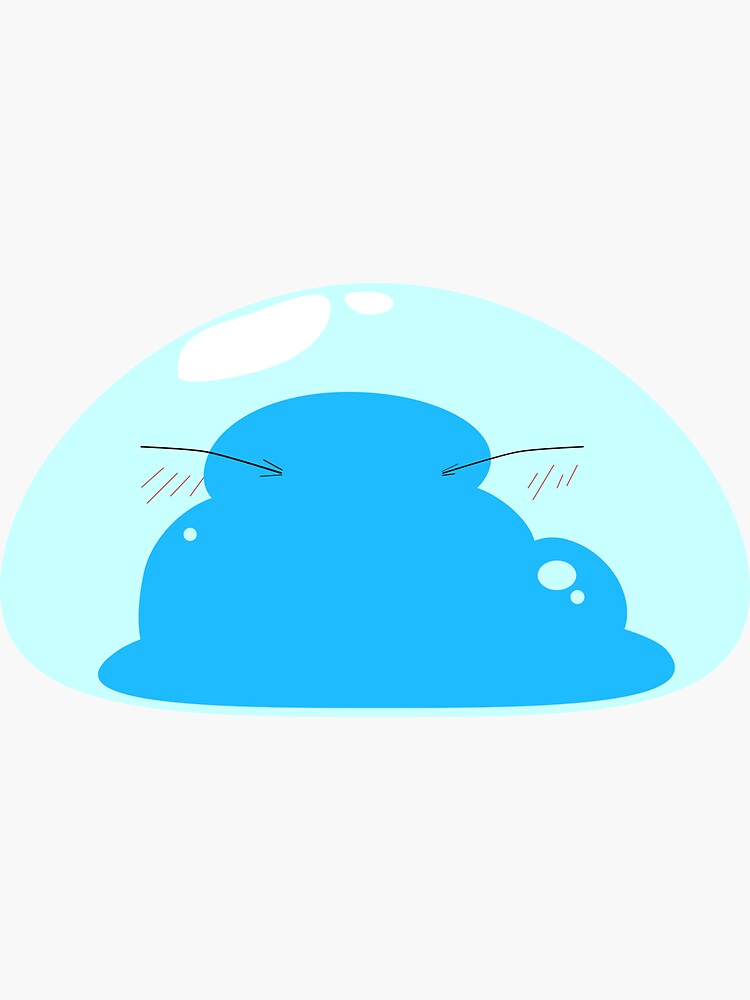 Fantasy Anime Blue Slime Sticker for Sale by RainbowFoxTales