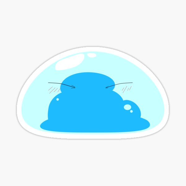 Fantasy Anime Blue Slime Sticker for Sale by RainbowFoxTales