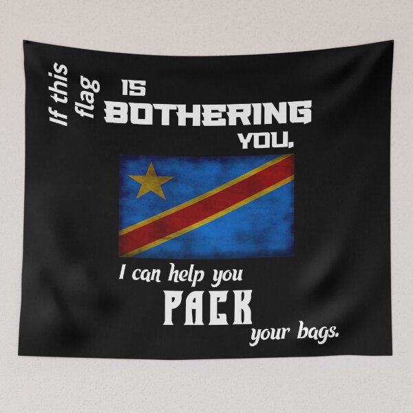 Item preview, Congolese flag - pack your bags (Democratic Republic of Congo) designed and sold by 2Girls1Shirt.