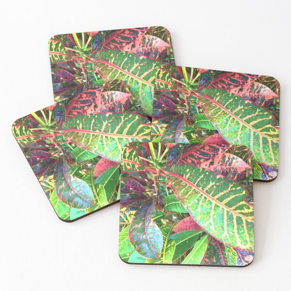 Item preview, Tropical summer light green and red leaves  designed and sold by Manoroma.