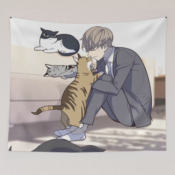 Item preview, Jiwo Seo With Cats designed and sold by Jacquelinelundy.