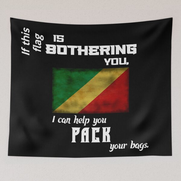 Item preview, Congolese flag - pack your bags (Republic of the Congo) designed and sold by 2Girls1Shirt.
