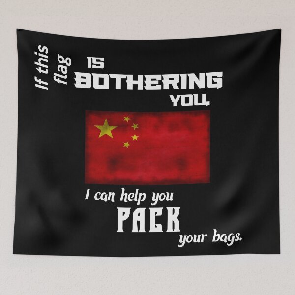 Item preview, Chinese flag - pack your bags designed and sold by 2Girls1Shirt.