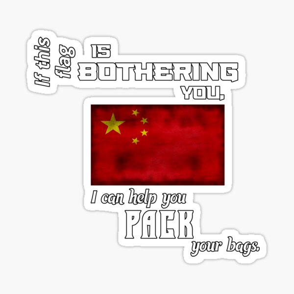 Aperçu de l'œuvre Drapeau Chinois - fais tes valises créée et vendue par 2Girls1Shirt.