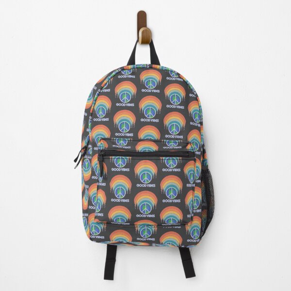 Item preview, Good Vibes Peace Love Earth | Retro Faded Sunset and Rainbow designed and sold by Rabbitti.