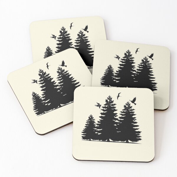 Item preview, Evergreen Pine Trees with birds outdoor Adventures designed and sold by deeloutshirts.