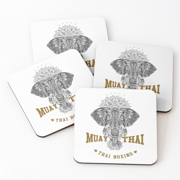 Item preview, MuayThai Fight Kick Boxing with Thai Elepahnt Design designed and sold by Wisit Thongngam.