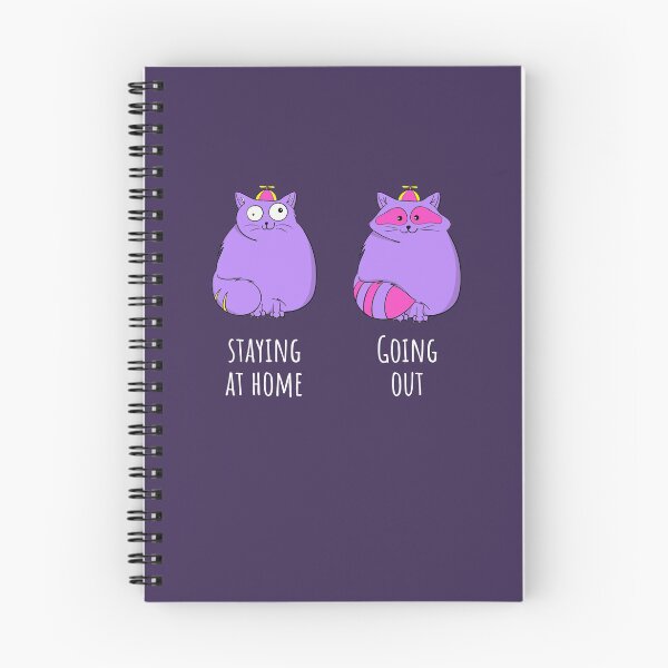 Item preview, Cute Chubby Cat Staying At Home vs Going Out designed and sold by Cat N' Doodles.