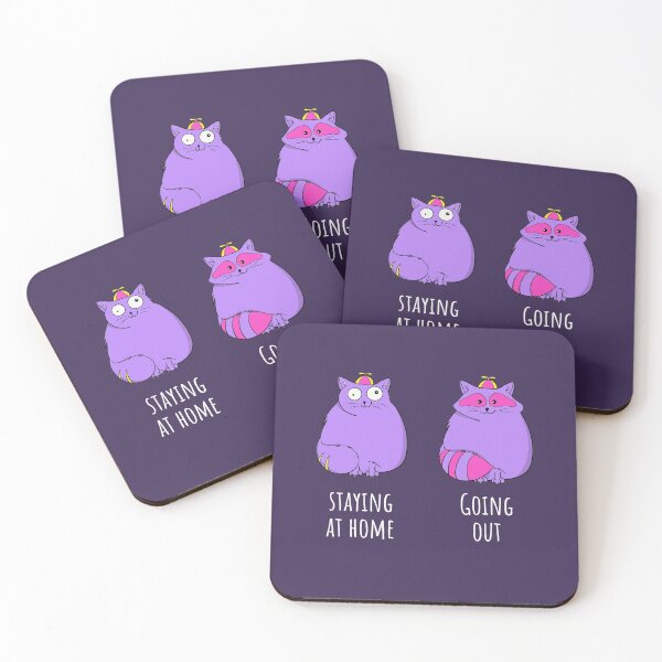 Item preview, Cute Chubby Cat Staying At Home vs Going Out designed and sold by Cat N' Doodles.