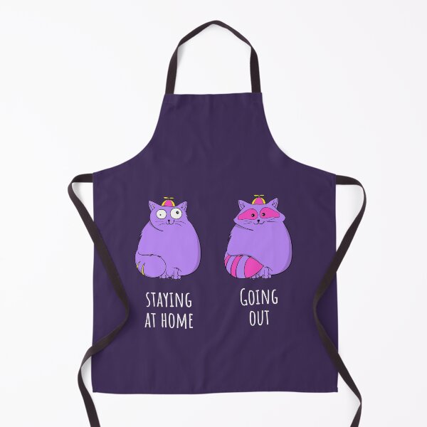 Item preview, Cute Chubby Cat Staying At Home vs Going Out designed and sold by Cat N' Doodles.