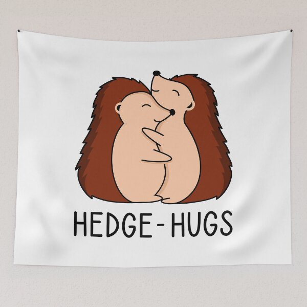 Item preview, Hedge-hugs. Two cute hedgehogs hugging. designed and sold by TashaVector.