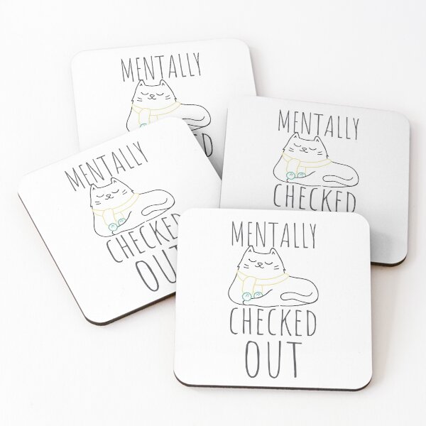Item preview, Mentally Checked Out Lounging Cat Black Design designed and sold by SweetAndSpice.