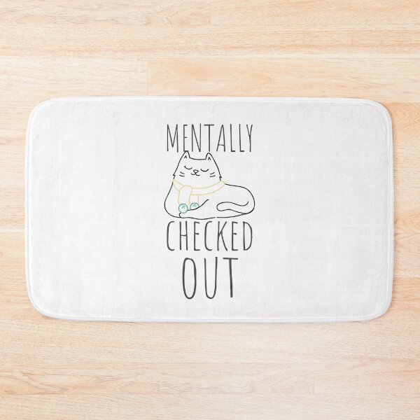 Item preview, Mentally Checked Out Lounging Cat Black Design designed and sold by SweetAndSpice.