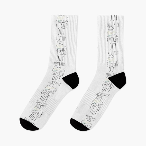 Item preview, Mentally Checked Out Lounging Cat Black Design designed and sold by SweetAndSpice.