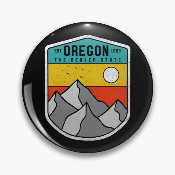 Artikelvorschau, Oregon Der Biber-Staat Retro-Berg-Andenken entworfen und verkauft von merchzy.