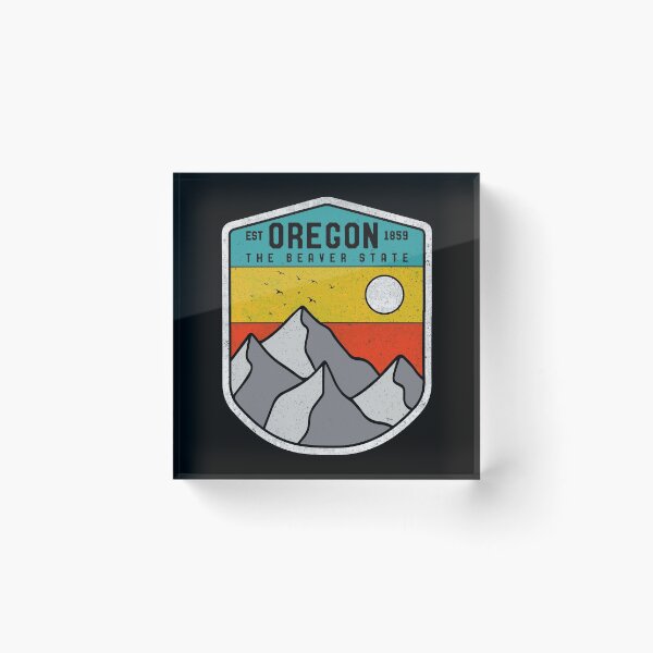 Item preview, Oregon The Beaver State Retro Mountain Souvenir designed and sold by merchzy.