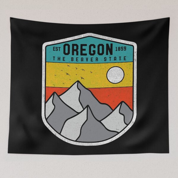 Item preview, Oregon The Beaver State Retro Mountain Souvenir designed and sold by merchzy.