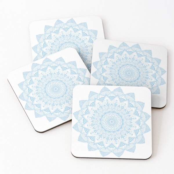Artikelvorschau, Blaues Mandala entworfen und verkauft von Artzy-stickers.