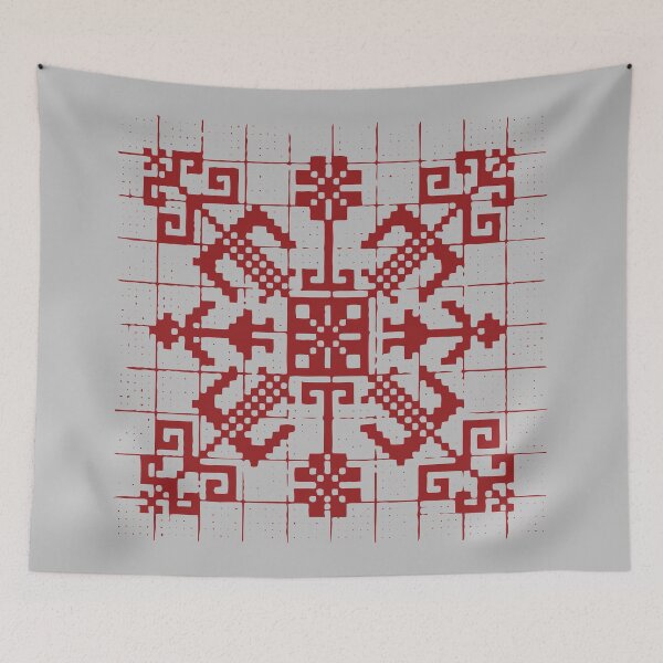 Item preview, Red Latvian Knitting Pattern designed and sold by RPuniquedesigns.
