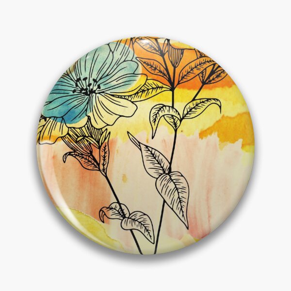 Item preview, Tropical Vintage Floral Watercolor Print Design #2 designed and sold by ArtfullyKind.
