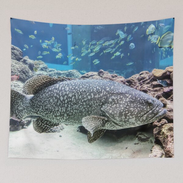 Item preview, Big fishes Under water Sea Depth Ocean animals designed and sold by Tanja Dianova.