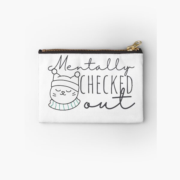 Item preview, Mentally Checked Out Happy Cat Black Design designed and sold by SweetAndSpice.