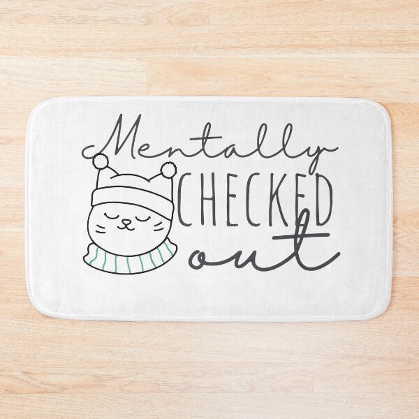 Item preview, Mentally Checked Out Happy Cat Black Design designed and sold by SweetAndSpice.