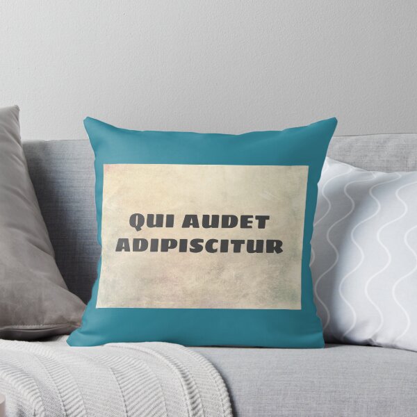 Item preview, Who dares wins: qui audet adipiscitur, Latin quote designed and sold by Pelikancrazy.