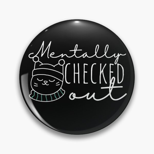 Item preview, Mentally Checked Out Happy Cat Black White Design designed and sold by SweetAndSpice.