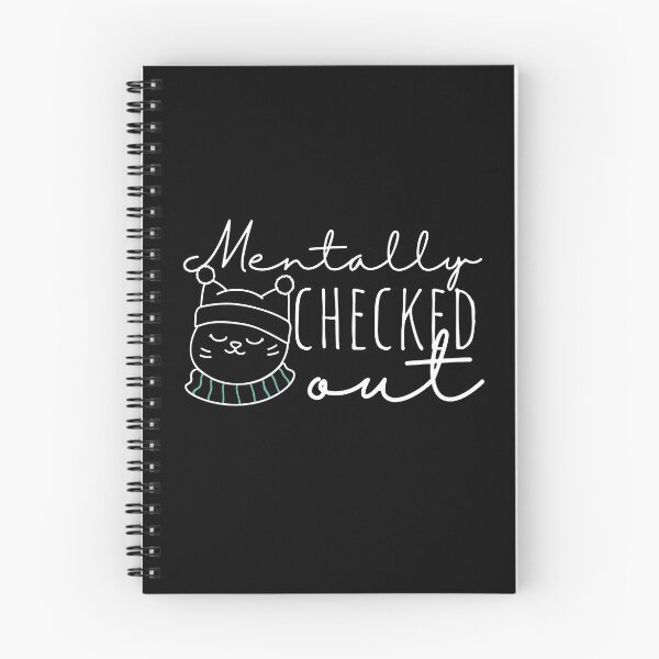 Item preview, Mentally Checked Out Happy Cat Black White Design designed and sold by SweetAndSpice.