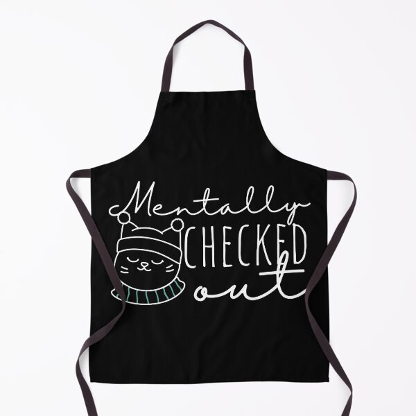 Item preview, Mentally Checked Out Happy Cat Black White Design designed and sold by SweetAndSpice.