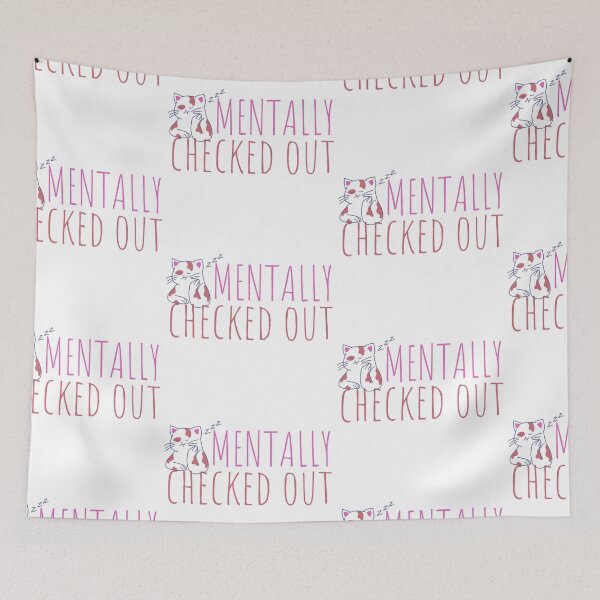 Item preview, Mentally Checked Out Bored Cat Design designed and sold by SweetAndSpice.